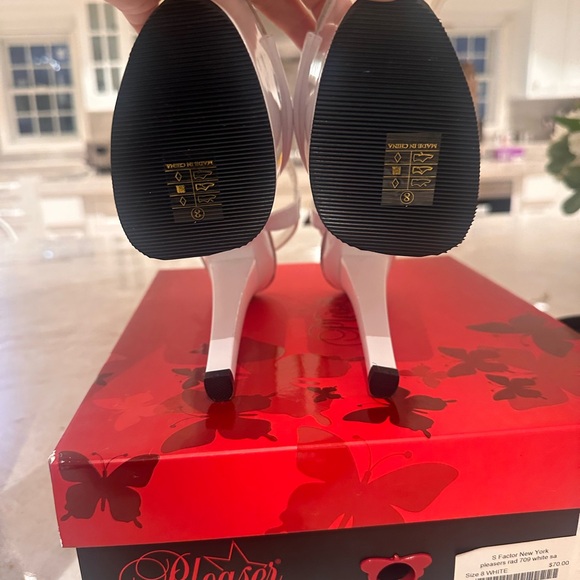 Pleaser White Heels NWT size 8 - Picture 6 of 9